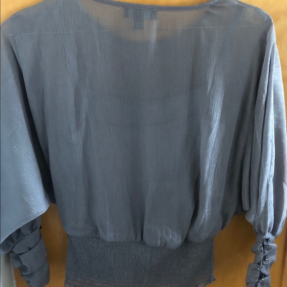 Gorgeous BCX shimmery gray/silver top - Picture 4 of 6